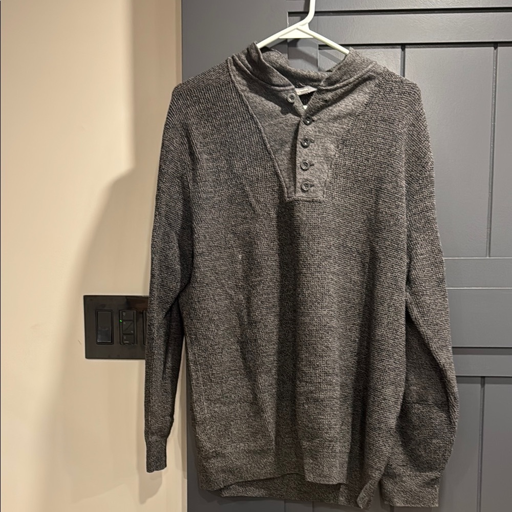Denver Hayes Charcoal Button-Up Cardigan